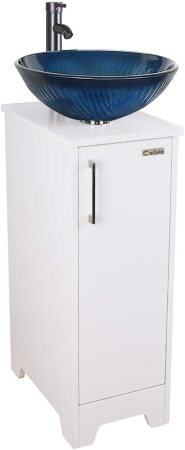 13 inch White Free Standing Bathroom Vanity E367
