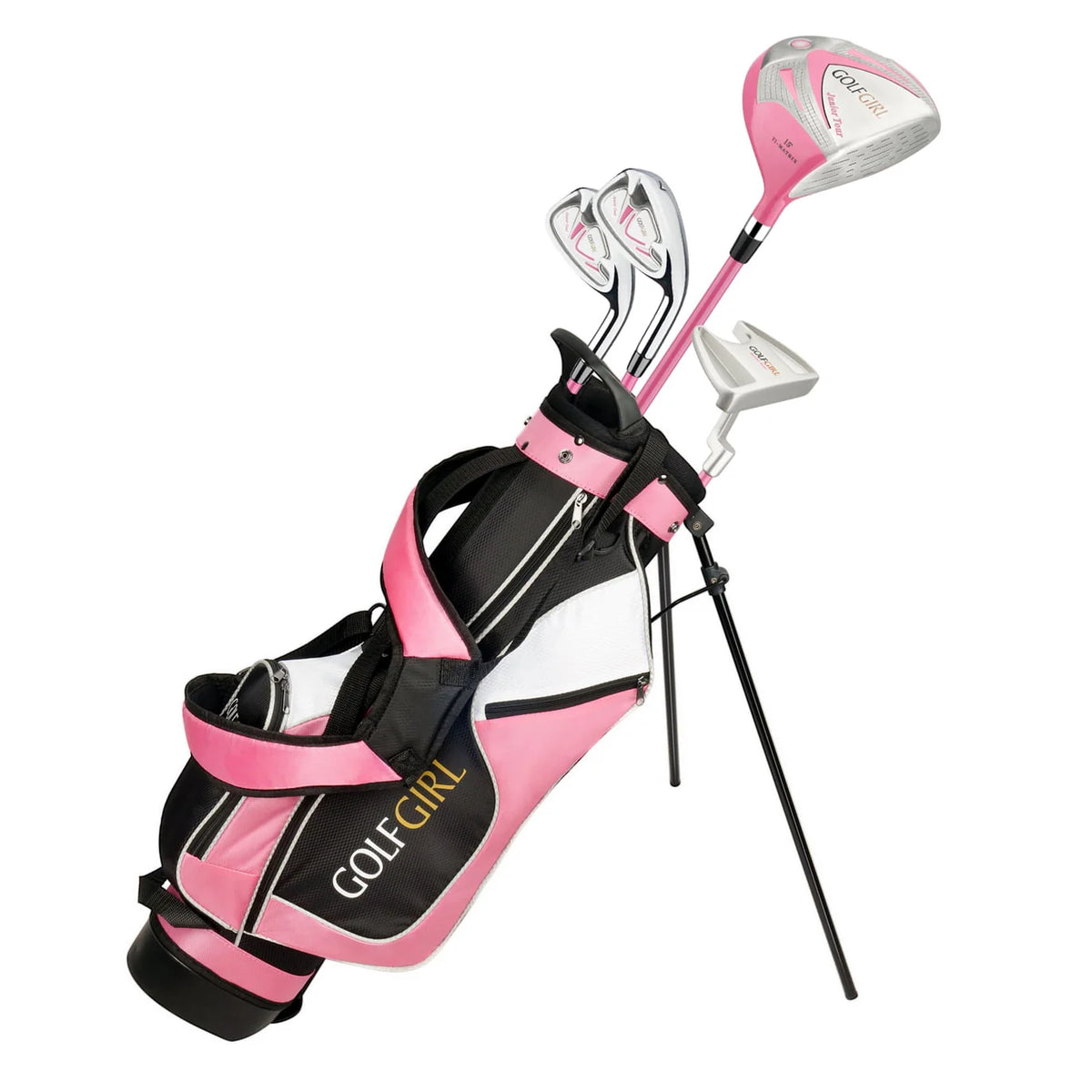 Junior Girls Golf Set with Pink Clubs and Bag S6530