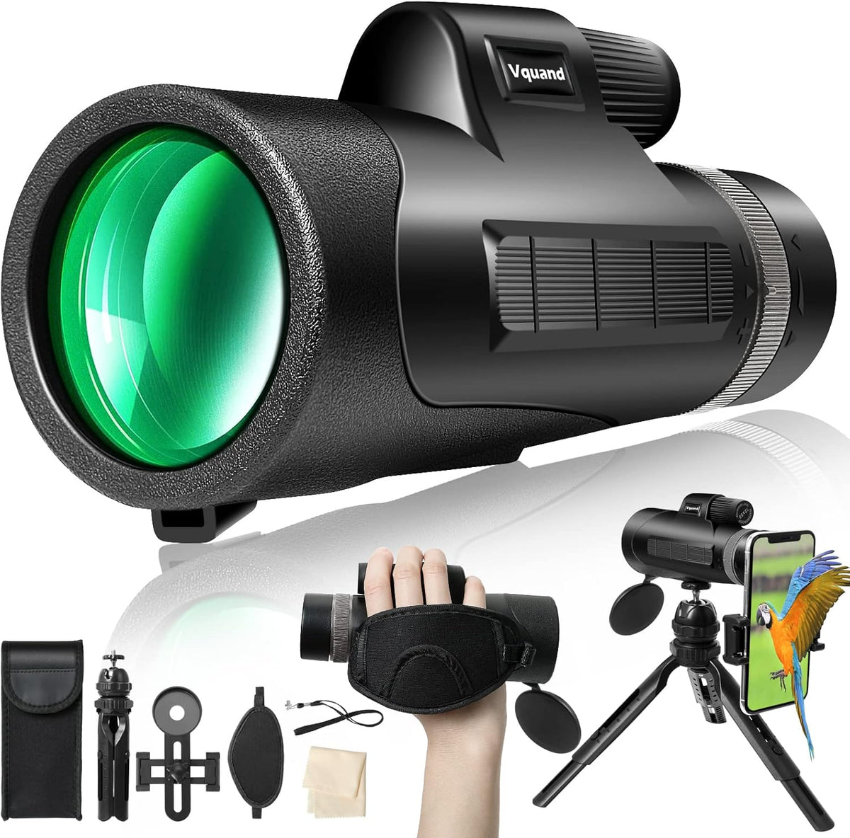 12X50 BAK4 Prism FMC Monocular with Smartphone Adapter and Tripod F279899