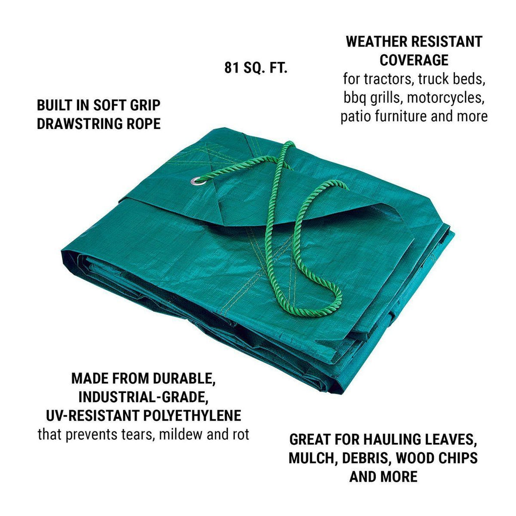 9 ft. x 9 ft. Weather-Resistant Drawstring Tarp F4083