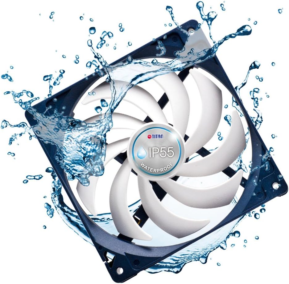 12V DC IP55 Waterproof Dustproof Cooling Fan 140mm 2 Pack E525