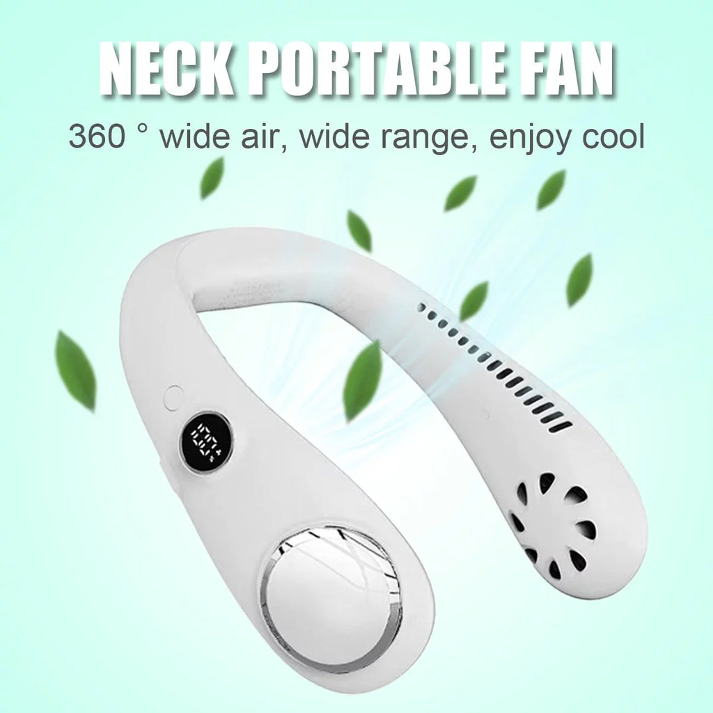 White Portable Neck Fan U1346