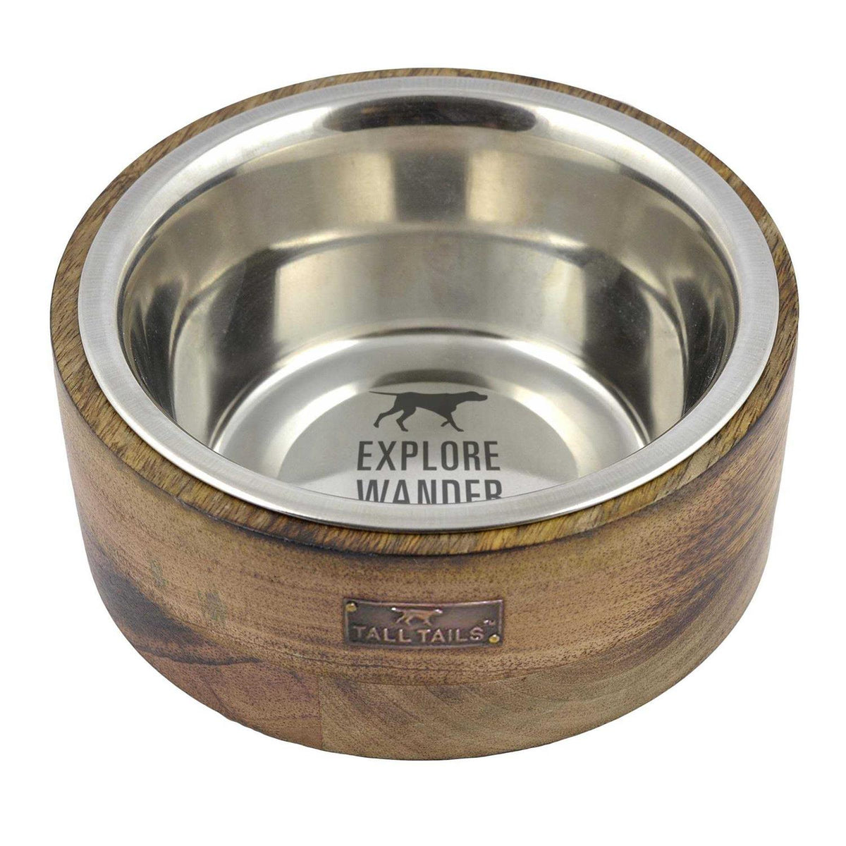 Wood Dog Bowl E2845
