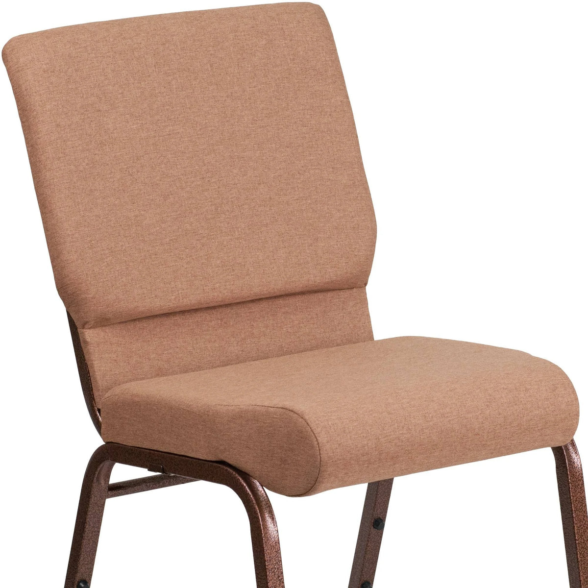 Caramel Fabric Stacking Church Chair U78664