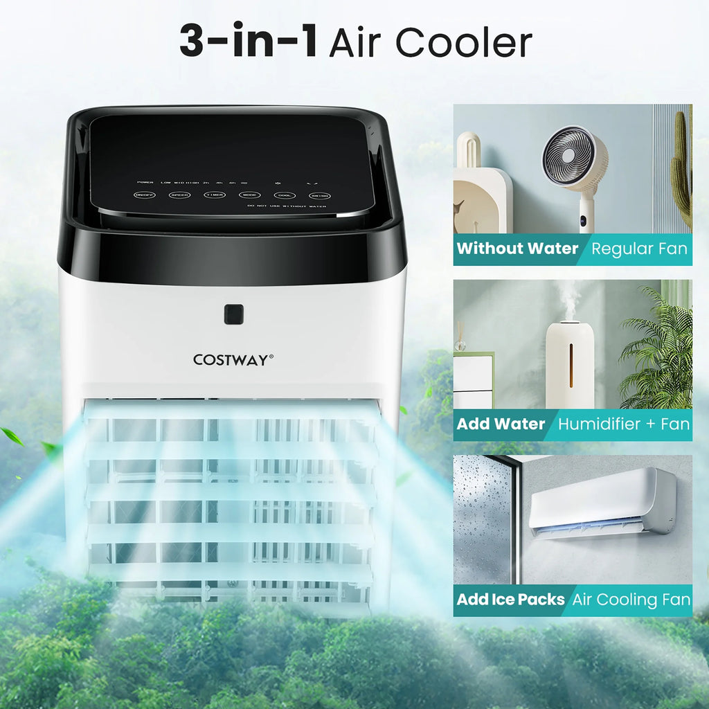 4-in-1 Evaporative Air Cooler with Fan Humidifier G935894