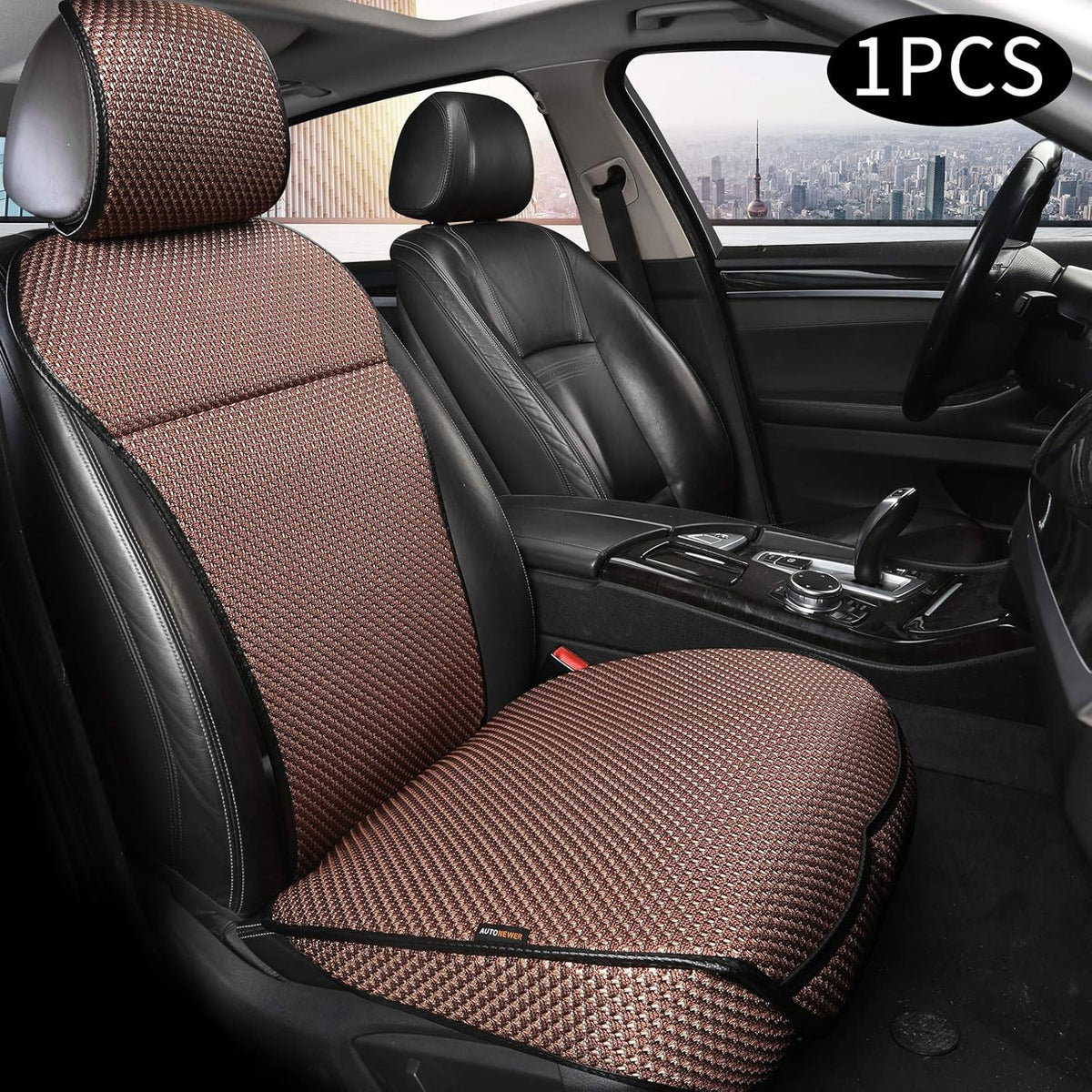 Black Grey 2PCS Breathable Car Seat Cover X106