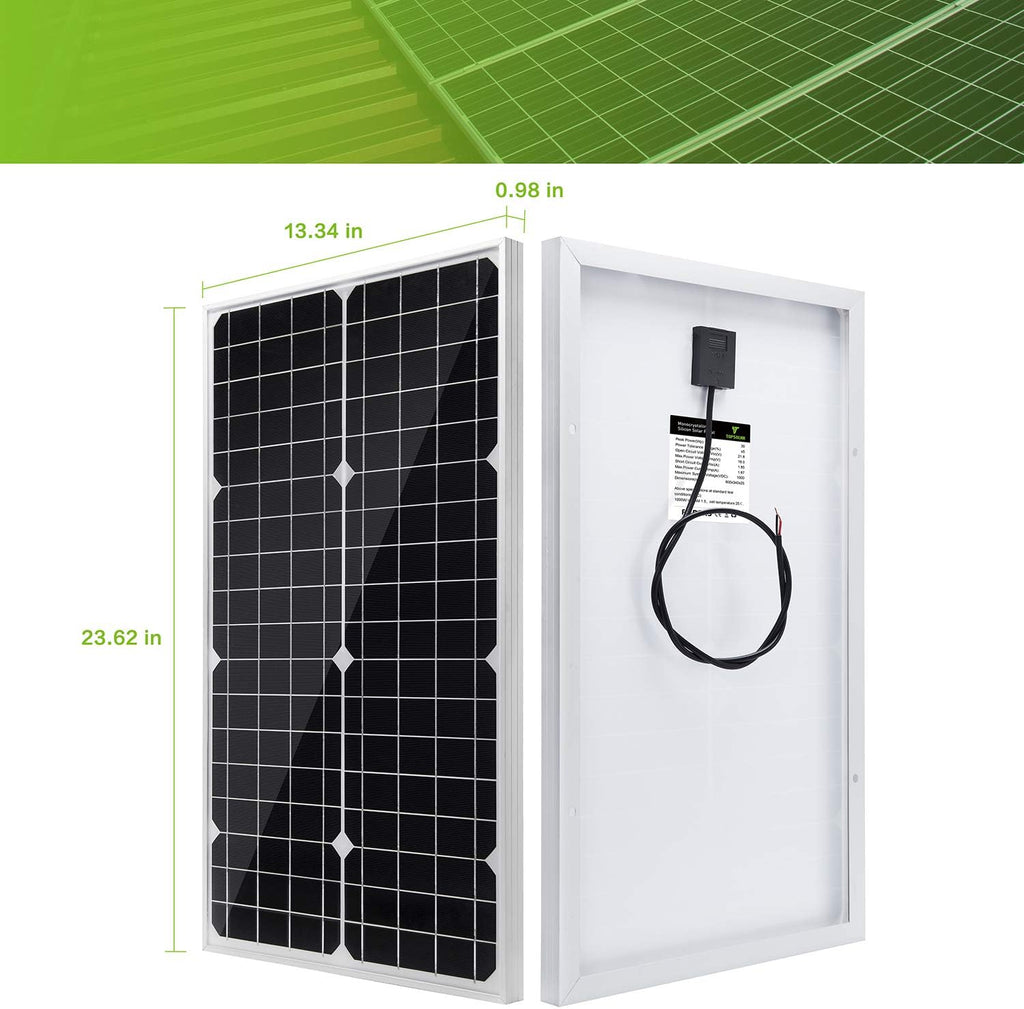 30W 12V Solar Panel Kit with 10A Waterproof Charge Controller M9286