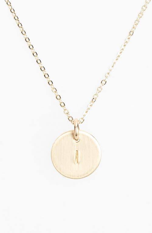 14K Gold Fill Initial Mini Circle Necklace P475