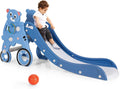 4 in 1 Folding Toddler Slide with Basketball Hoop and Ring Toss Z9594