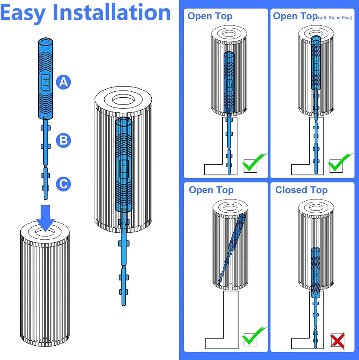 2 Pack Spa Filter Mineral Sticks for Hot Tub Swimming Pool X9056