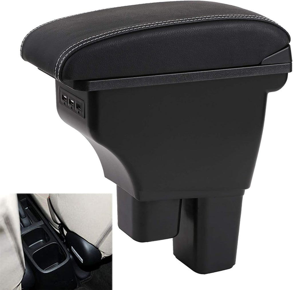 Black Car Armrest Box with 3 USB Ports E48765