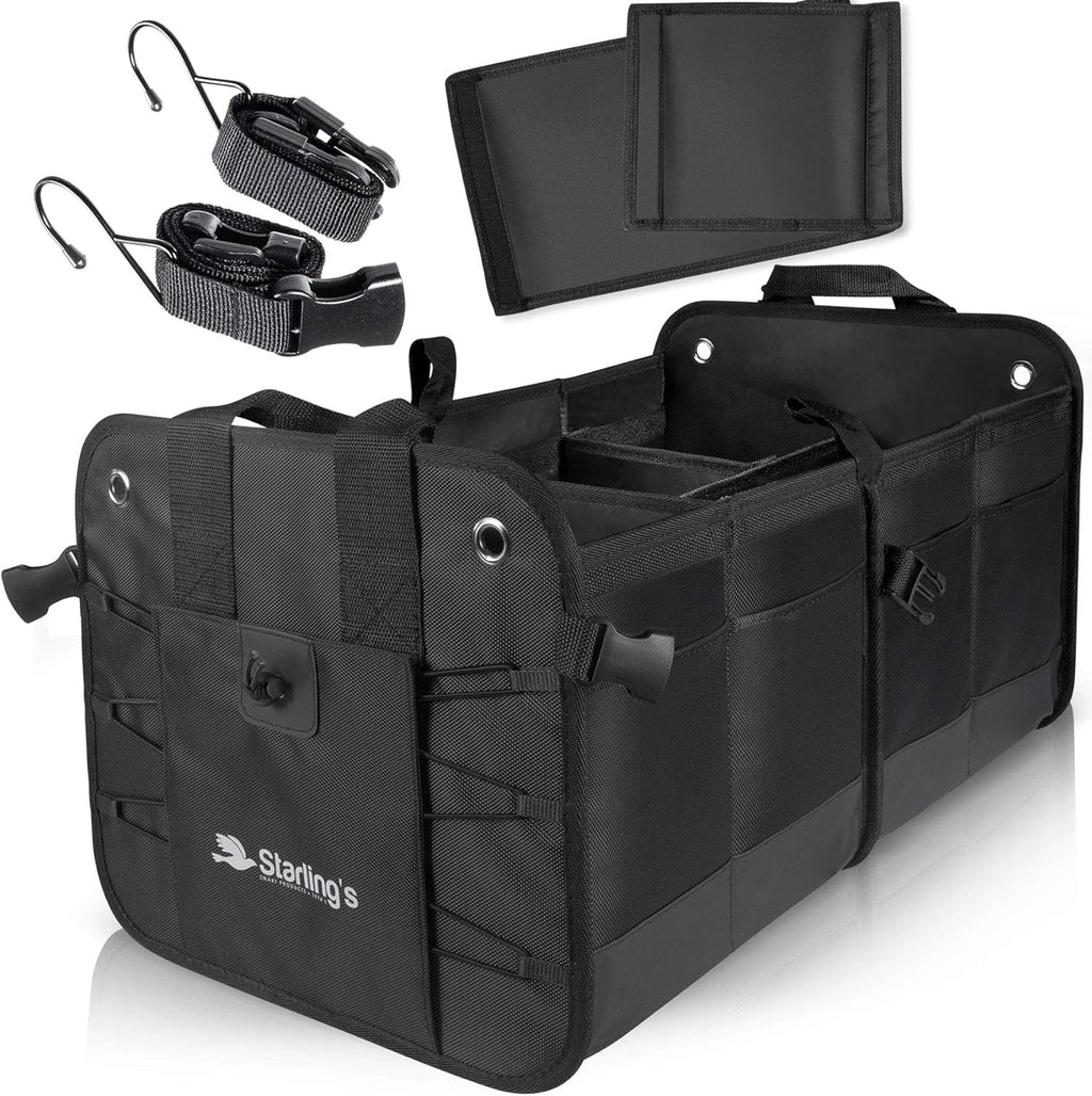 Car Trunk Organizer, 3 Compartments, Black F200996
