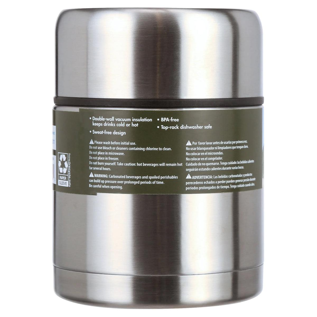 16 Ounce Stainless Steel Food Jar G5739