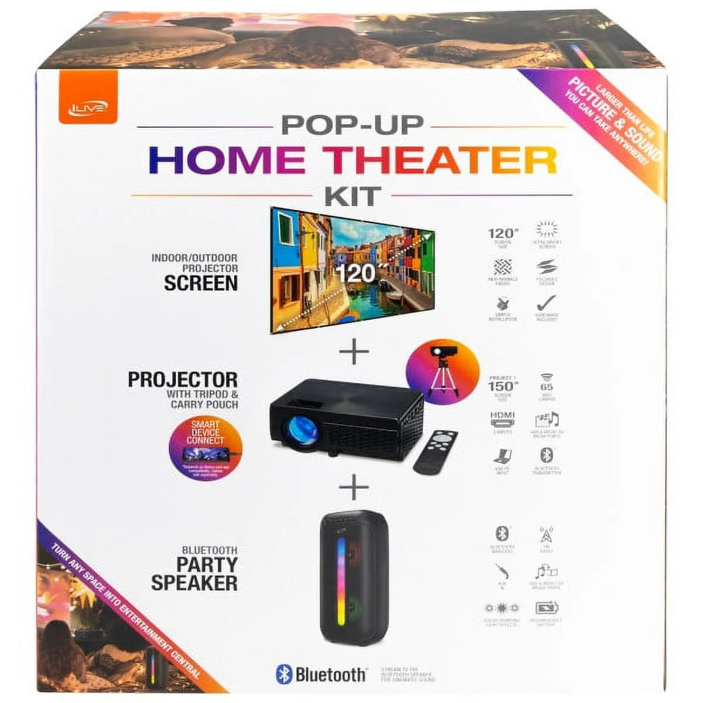 Black Pop-up Movie Theater Kit O990485