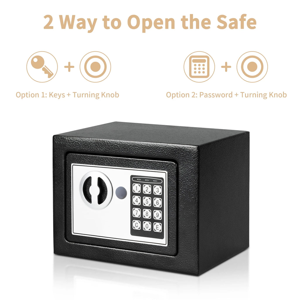 0.2 Cubic Feet Electronic Digital Steel Safe Box R83238
