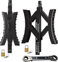 Black Metal Wheel Chock Stabilizer 2 Packs I4526