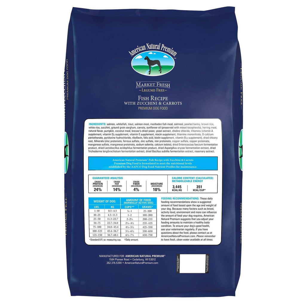 Market Fresh Fish Recipe with Zucchini & Carrots Dry Dog Food H2595