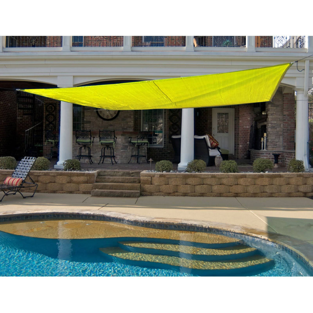 Yellow 10 ft Triangle Sun Shade Sail F611