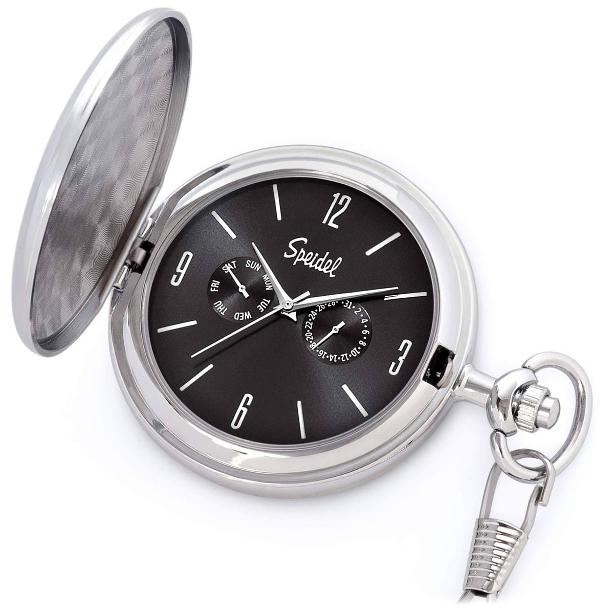 Black and Silver Tone Pocket Watch F41559