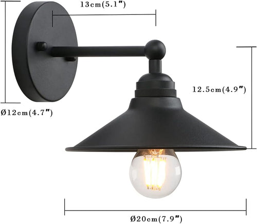 3 Pack Black Metal Wall Fixture Lighting Lamp X821