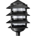 Cast Aluminum Four Tier Pagoda Light Black I7912