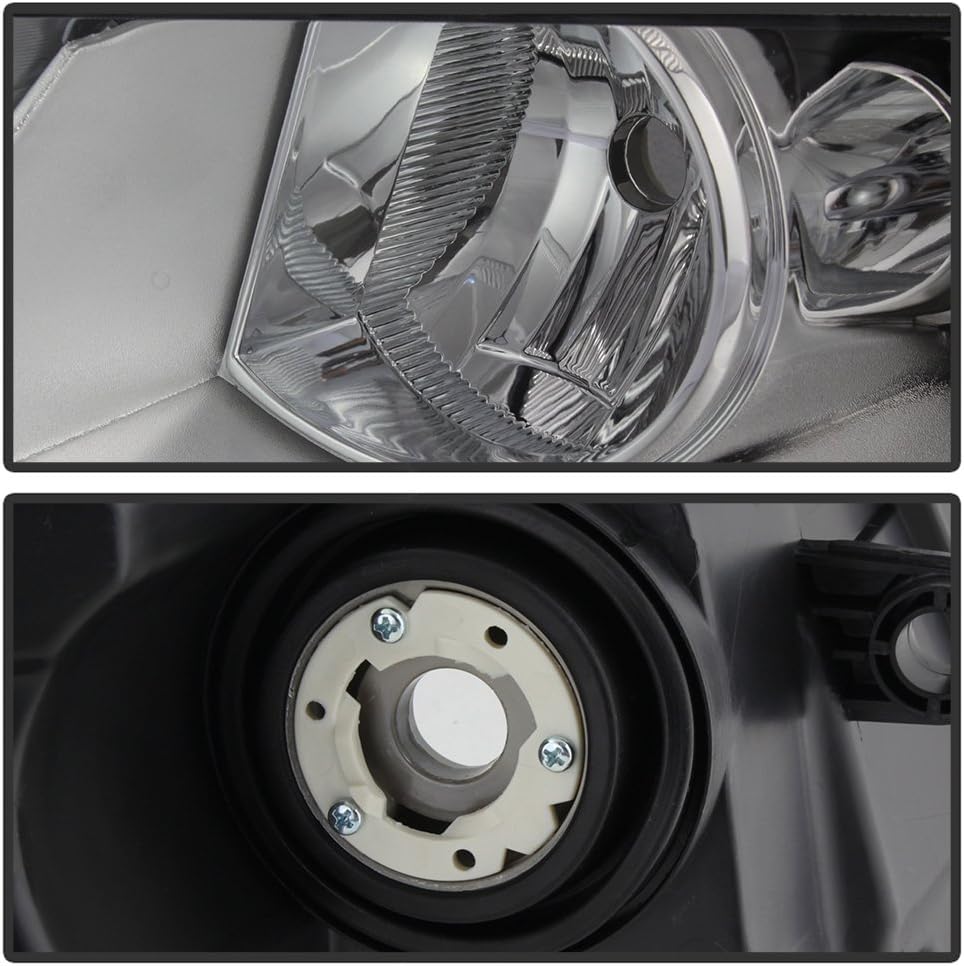 2008-2014 Dodge Avenger Chrome Housing Headlights Replacement Pair Set Z281318