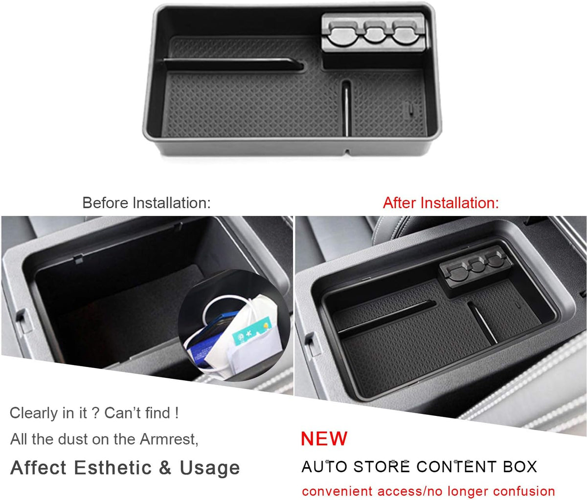 Console Armrest Storage Organizer Insert Tray Pack of 2 S709816