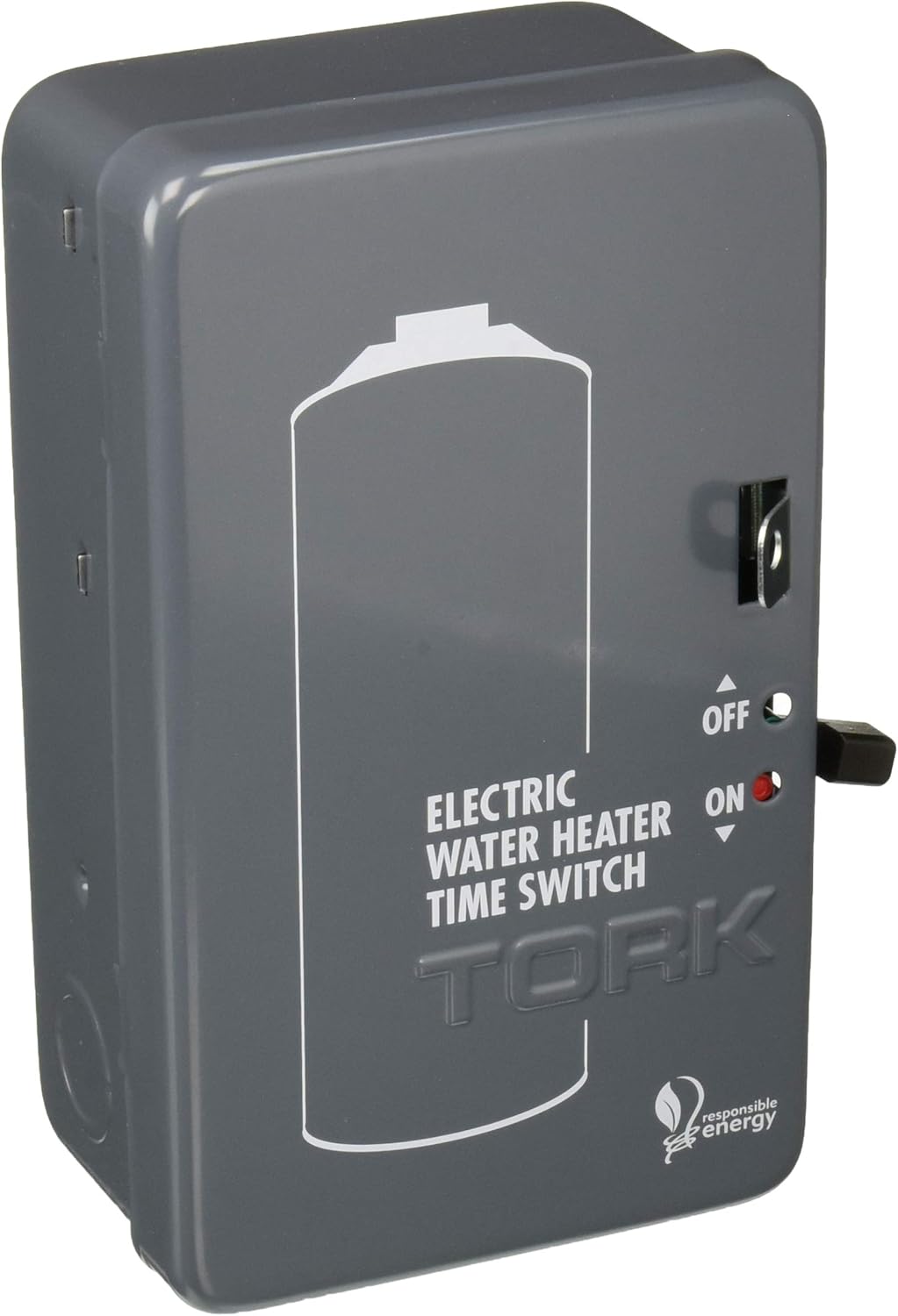 Mechanical Water Heater Time Switch, 24-Hour, 208/250V, 40A, Gray V685960