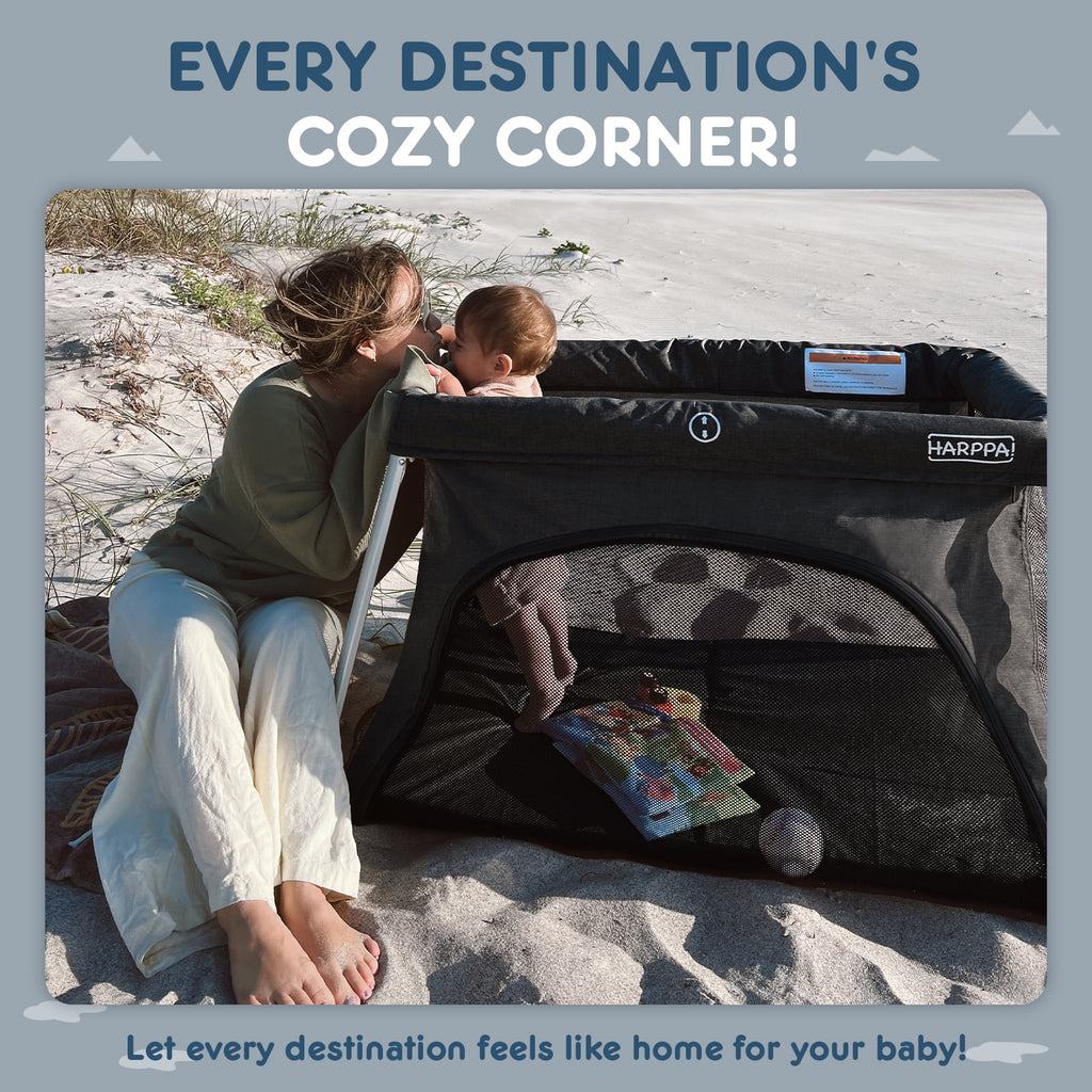 Portable Foldable Travel Crib with Mattress W1149