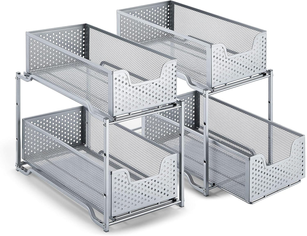2 Tier Under Sink Cabinet Organizer with Sliding Drawer T223120