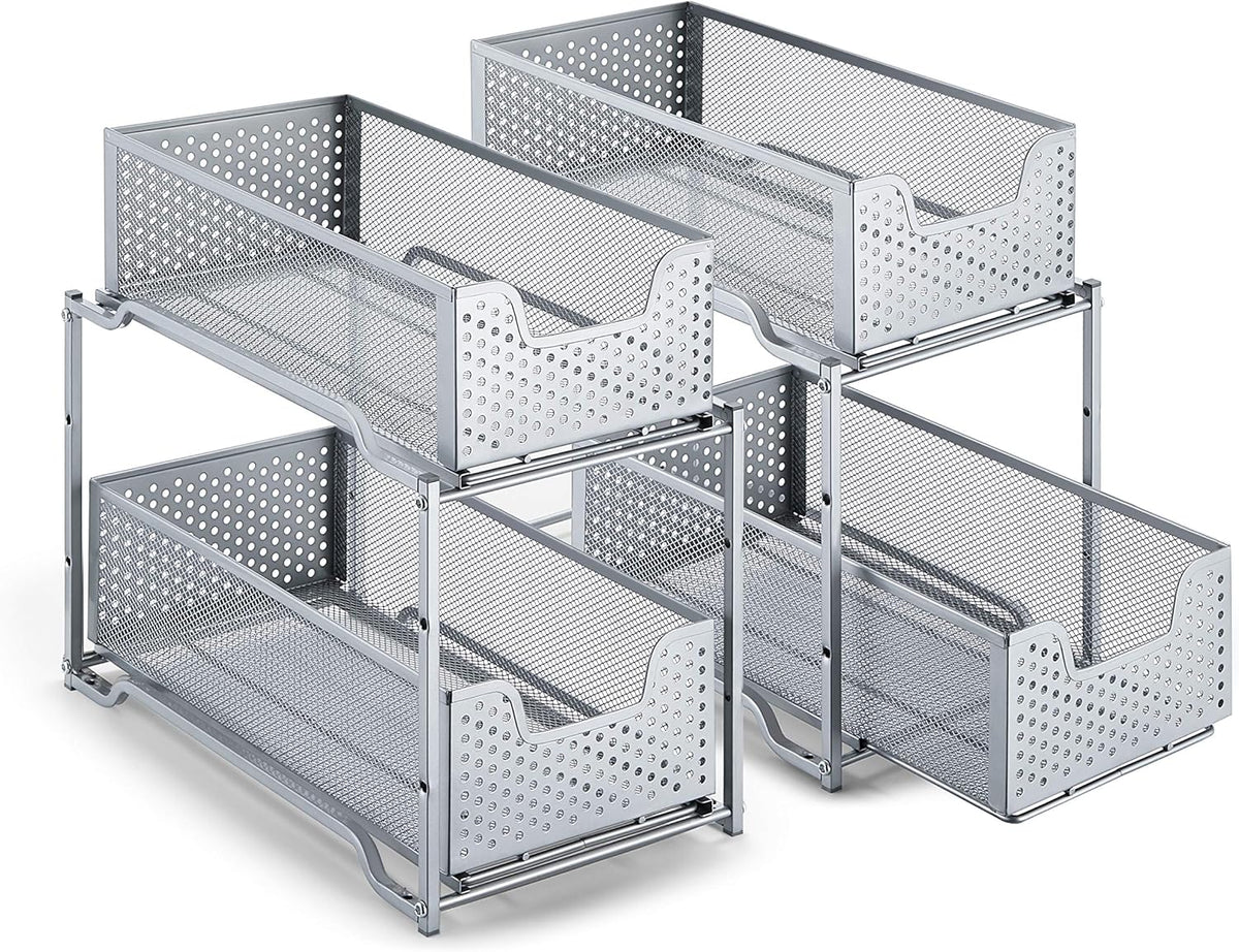 2 Tier Under Sink Cabinet Organizer with Sliding Drawer T223120