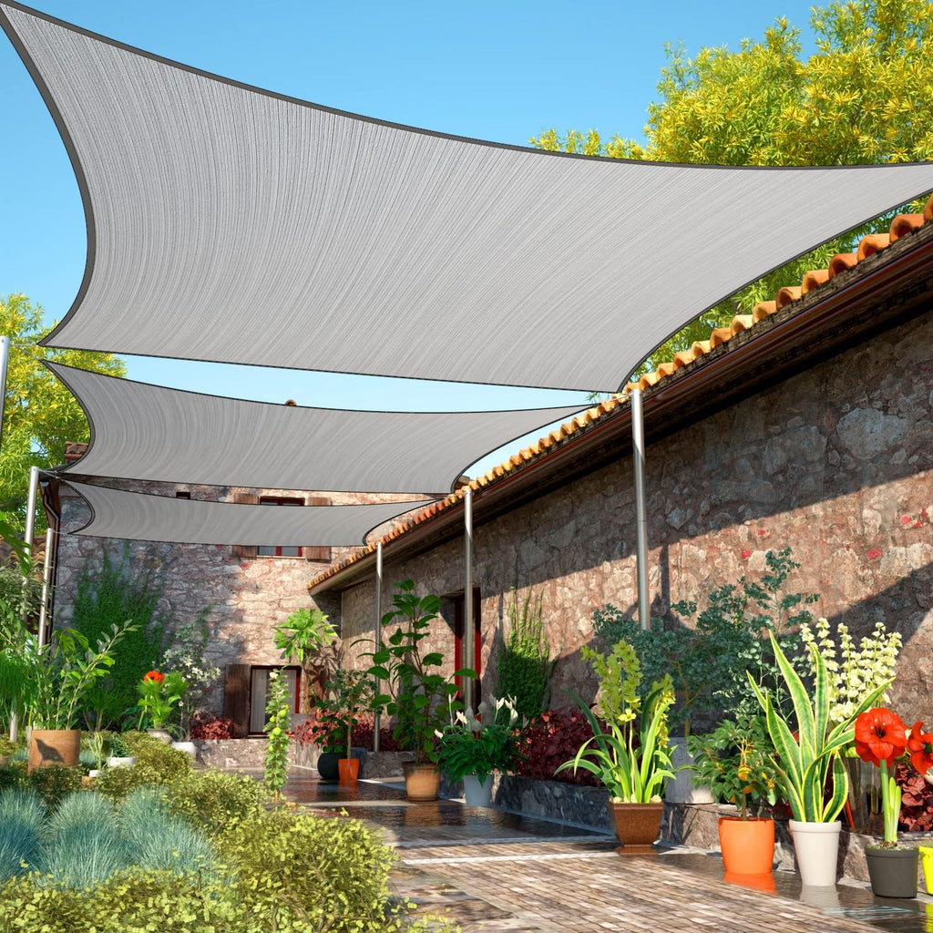 14' x 20' Beige Rectangle Sun Shade Sail T472