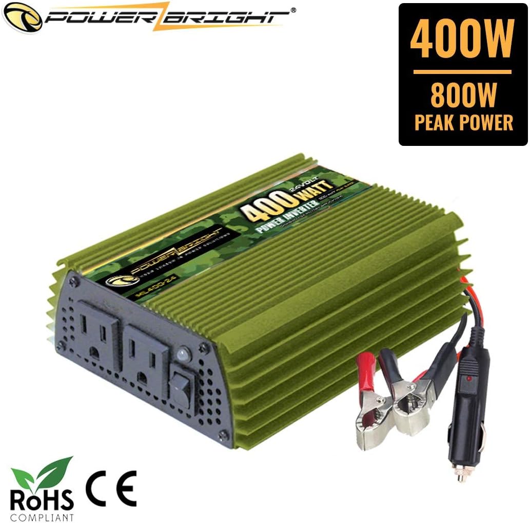 400 Watt 24V Modified Sine Wave Power Inverter with Dual 110V AC Outlets Z39228