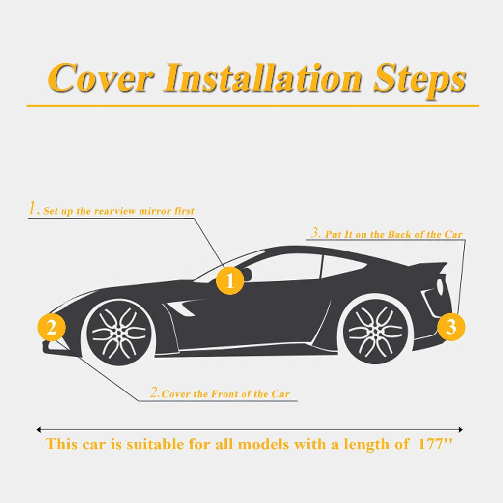 SUV Car Cover Waterproof All Weather 6 Layers with Zipper Cotton Z661