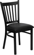 Black Vertical Back Metal Restaurant Chair I624705