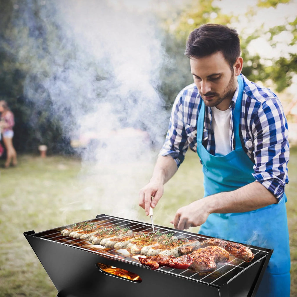 Foldable Charcoal Stainless Steel BBQ Grill P3177