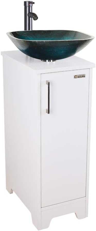 13 inch White Free Standing Bathroom Vanity E367