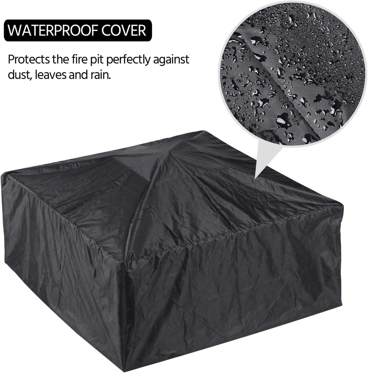 32in Square Metal Fire Pit Table P50519
