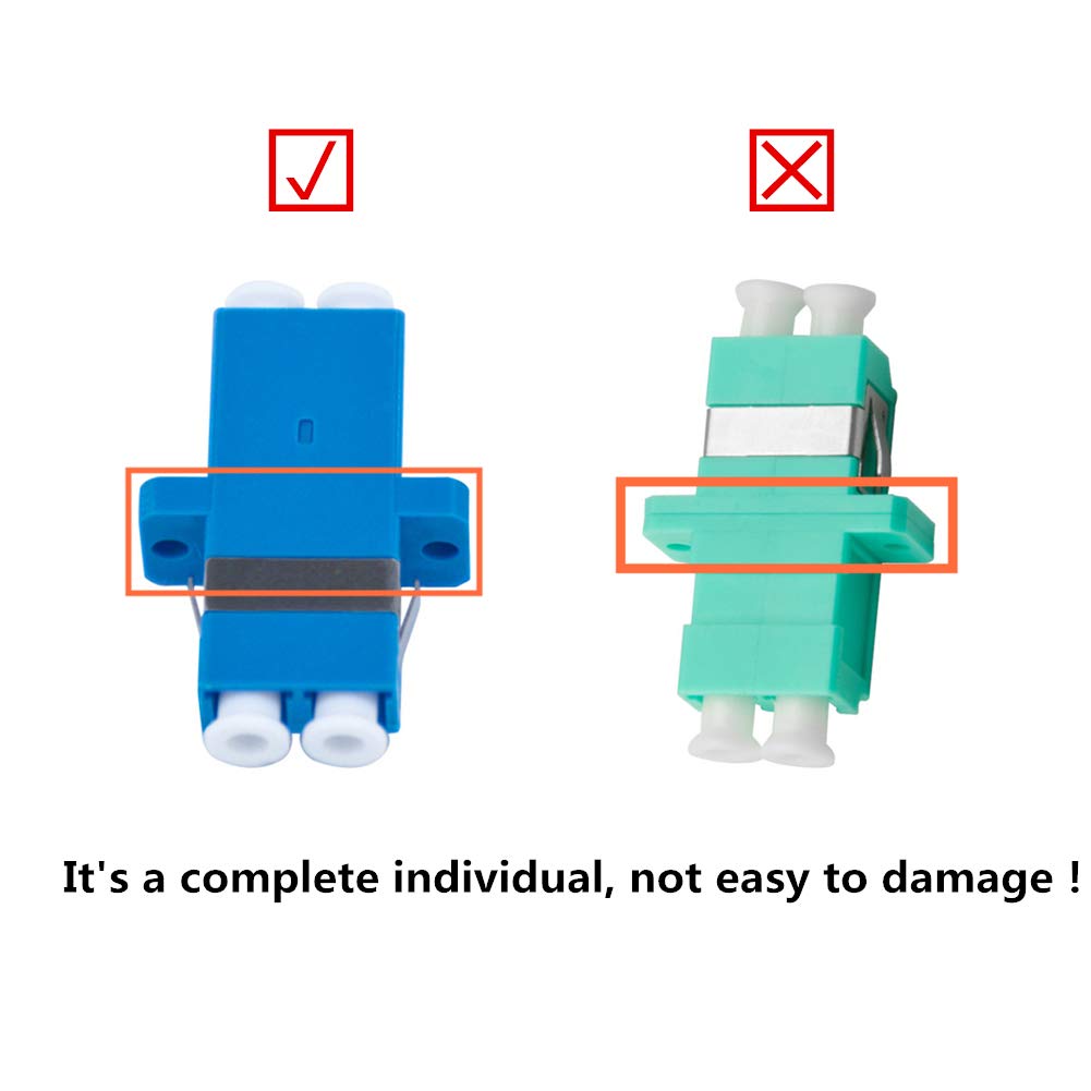 Fiber Optic Cable Adapter LC to LC Duplex Pack of 2 L7925