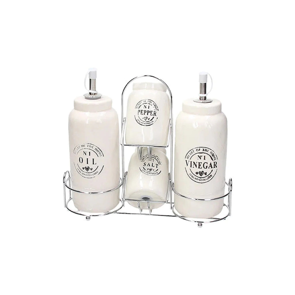 Oil Vinegar Salt Pepper O217
