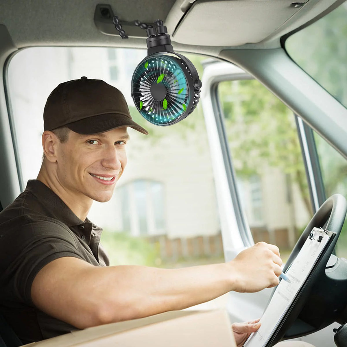 Portable Battery Operated Clip on Fan with Flexible Tripod White A8395