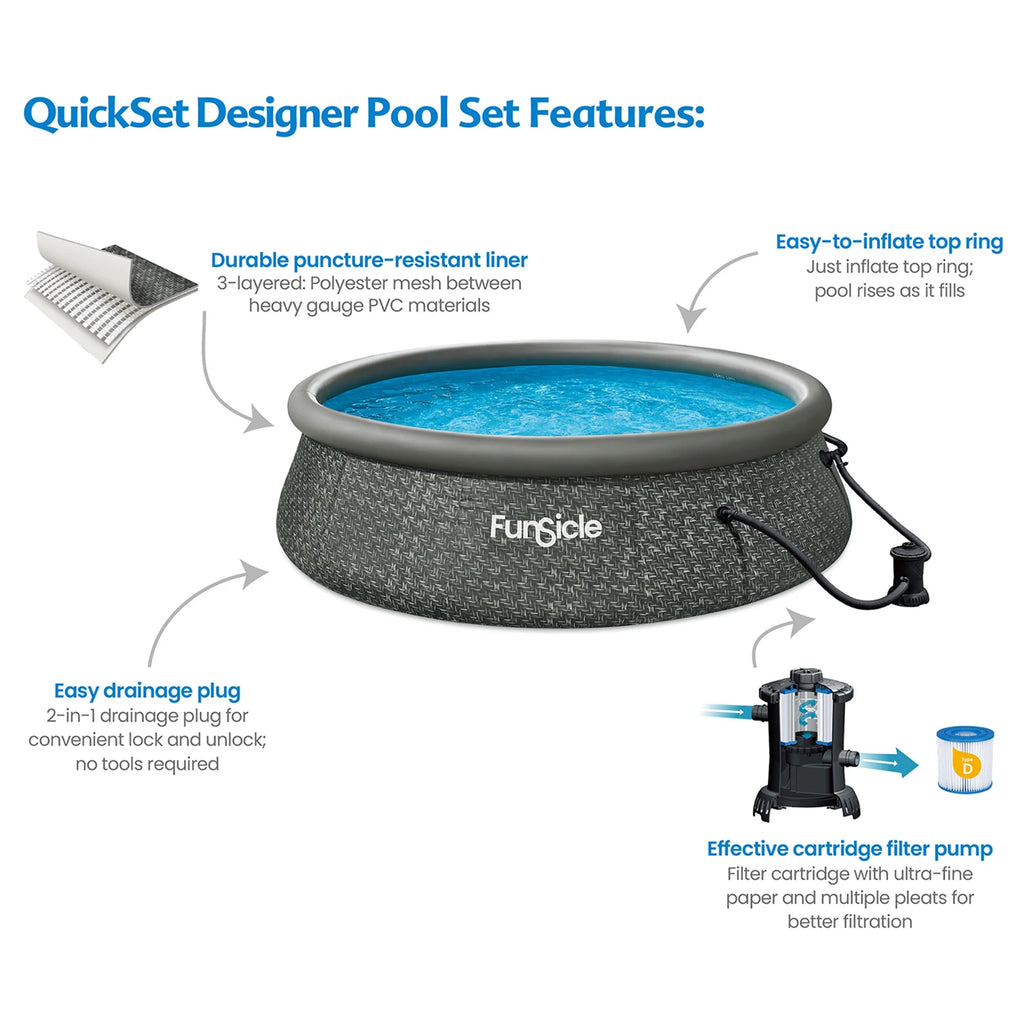 12'x36 QuickSet Ring Top Swimming Pool G3472