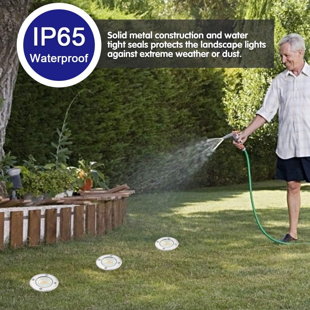 Low Voltage Waterproof 5W Warm White 3000K LED Landscape Lights 6 Pack R6837
