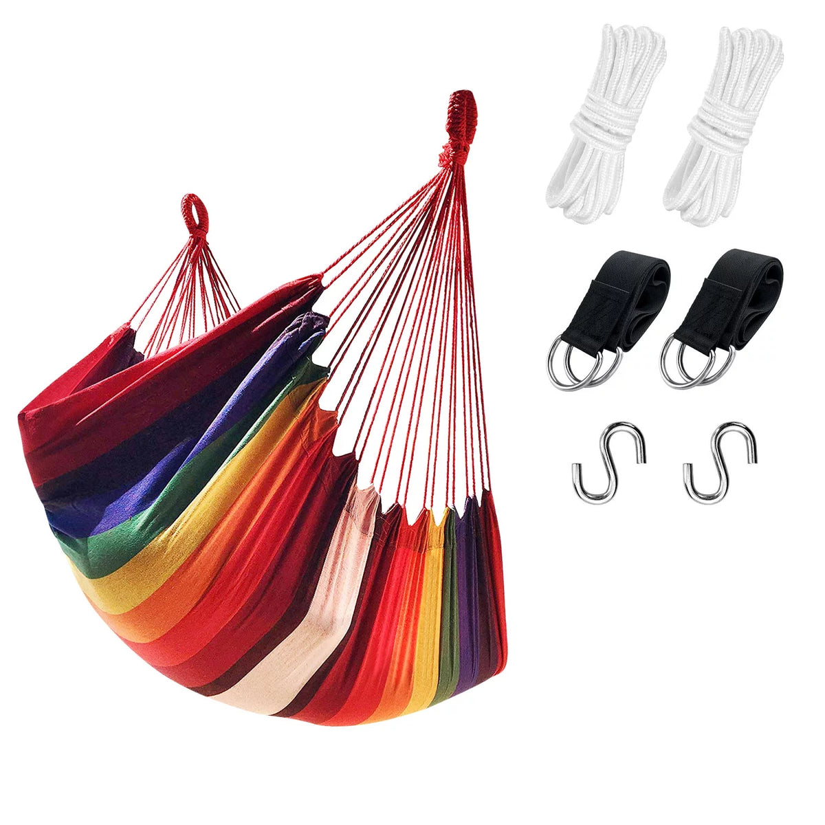 Hanging Rope Hammock Swing Chair with Pocket I10207