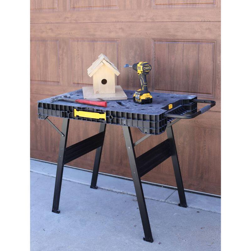 Plastic Folding Sawhorse Workbench Q738