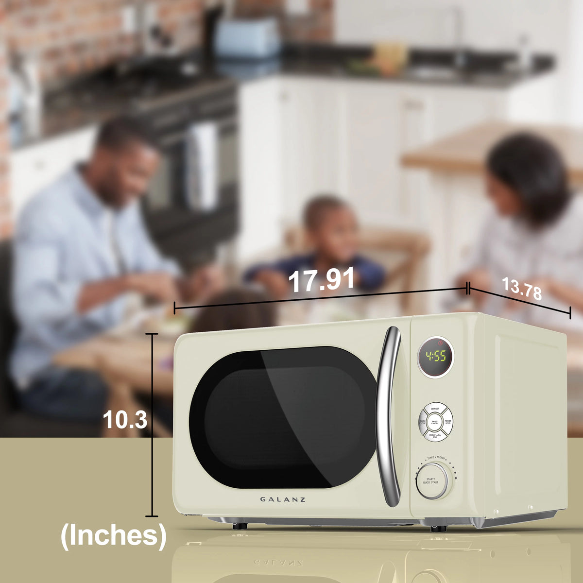0.7 Cu. ft. 700 Watts Cream Countertop Microwave Oven I2900
