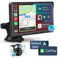 Portable Wireless Car Stereo, 7 Inch FHD Touchscreen, Backup View Camera, Apple CarPlay & Android Auto J235098