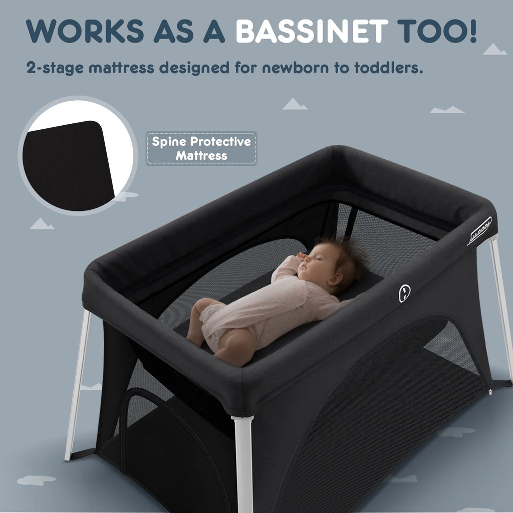 Portable Foldable Travel Crib with Mattress W1149
