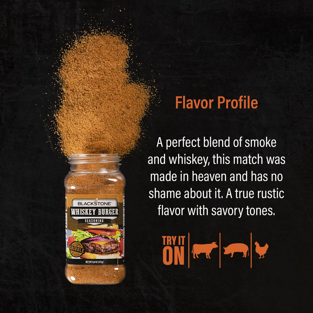 Whiskey Burger Seasoning, 9.6 oz Gluten-Free B261