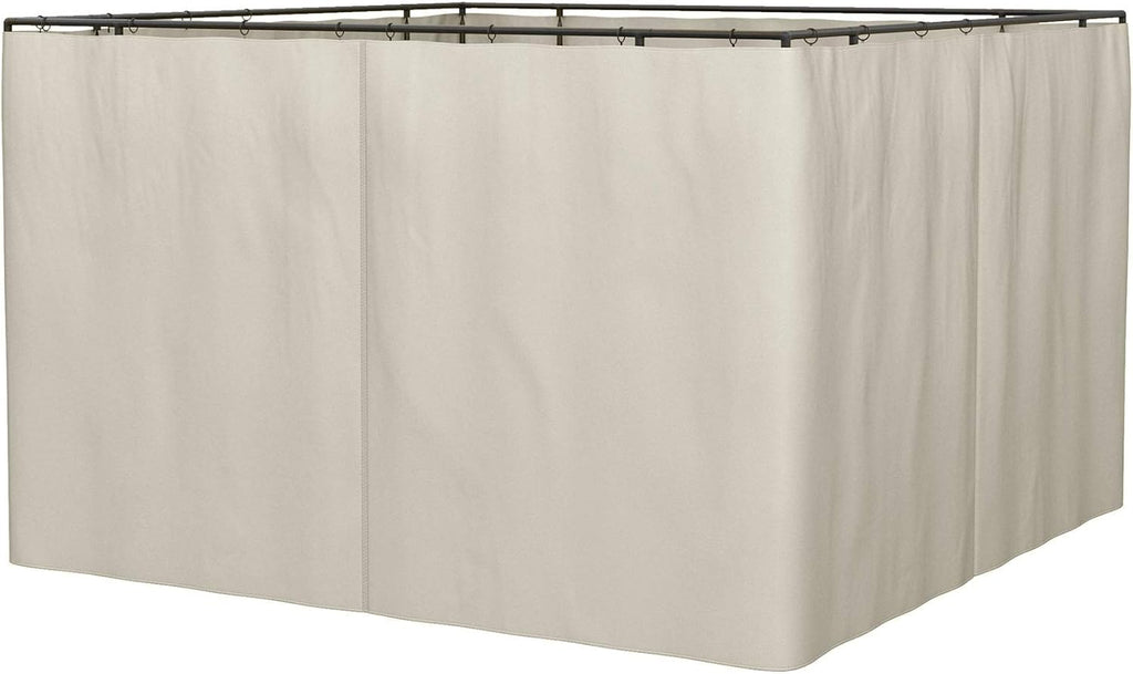 10' x 12' 4 Panel Beige Gazebo Sidewall Set A4187